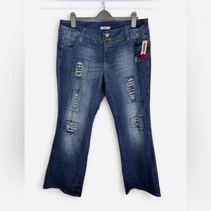 BONGO Blue Distressed Women Jeans